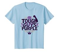 Tough Guys Purple: Declaración audaz para Hombres Seguros Camiseta, Niños, Azul Bebé, 3 años