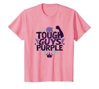 Tough Guys Purple: Declaración audaz para Hombres Seguros Camiseta, Niños, Rosado, 3 años