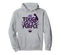 Tough Guys Purple: Declaración audaz para Hombres Seguros Sudadera con Capucha, Unisex para Adultos, Gris Jaspeado, XL
