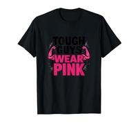 Tough Guys Wear Pink Boys Declaración de Confianza de Fuerza Camiseta, Hombre, Negro, 3XL