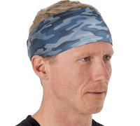 Tough Headwear - Bandas de sudor para hombre, diademas deportivas para hombre, diademas de entrenamiento para mujer, diadema para correr, banda atlética para tenis, azul camuflaje