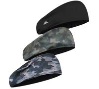 Tough Headwear Cinta Pelo Deporte Hombre - 3X Cinta de Pelo Hombre Sudor para Running Fútbol Ciclismo Gym Tenis - Transpirable y Absorbente - Diadema Deportiva Compatible con Casco