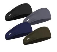 Tough Headwear Cinta Pelo Deporte Hombre - 4X Cinta de Pelo Hombre Sudor para Running Fútbol Ciclismo Gym Tenis - Transpirable y Absorbente - Diadema Deportiva Compatible con Casco
