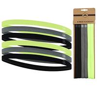 Tough Headwear Cinta Pelo Deporte Hombre y Mujer - 6X Cinta de Pelo Deportiva Unisex - 6X Diadema Deportiva Fina para Deporte Running Futbol Baloncesto Tenis Padel Gym Crossfit