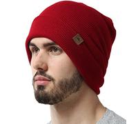 Tough Headwear Gorro de invierno para mujer, gorro de punto, granate, Talla única