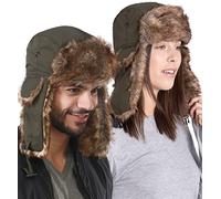 Tough Headwear Gorro Invierno Hombre y Mujer - Gorro Aviador Unisex - Gorro Hombre/Mujer con Orejeras - Gorro Invierno Mujer/Hombre de Pelo - Gorros Invierno Hombre/Mujer Esquimal