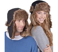 Tough Headwear Gorro Invierno Hombre y Mujer - Gorro Aviador Unisex - Gorro Hombre/Mujer con Orejeras - Gorro Invierno Mujer/Hombre de Pelo - Gorros Invierno Hombre/Mujer Esquimal