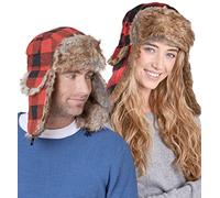 Tough Headwear Gorro Invierno Hombre y Mujer - Gorro Aviador Unisex - Gorro Hombre/Mujer con Orejeras - Gorro Invierno Mujer/Hombre de Pelo - Gorros Invierno Hombre/Mujer Esquimal