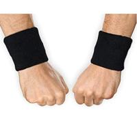 Tough Headwear Pulseras Deportivas, Bandas de Brazo, muñequeras para el Sudor, Talla única, Color Negro, Mezcla de algodón, Unisex, para Atletas