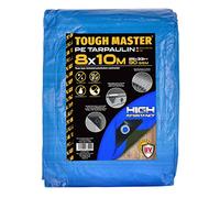 TOUGH MASTER Lona Impermeable de 7 tamaños (Azul/Verde, 8 x 10 m)