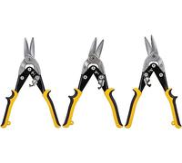 TOUGH MASTER Tijeras de corte de acero Cr-V de 250 mm, perfectas para cortar hojas de aluminio y metal, tijeras de estaño de aviación resistentes con mango TPR antideslizante resistente al desgaste