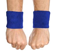 Tough Outfitters - Pulsera deportiva para entrenamiento para hombres y mujeres, bandas negras para el sudor para muñecas, bandas de sudor para gimnasio, muñequeras de toalla para tenis o correr