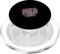 Tough School Bus Attendant Crazy Enough to Love It - PopSockets PopGrip para MagSafe