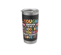 Tough School Bus Attendant Crazy Enough to Love It - Vaso térmico de acero inoxidable de doble pared