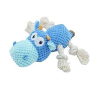 Tough Squeaky Dog Toys - Soft Bite Resistant Interactive Chew Puppy Pet