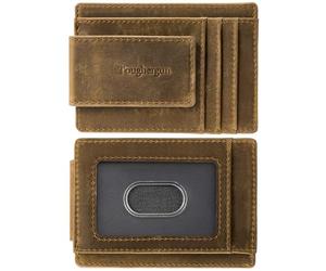 Toughergun Cartera minimalista delgada para hombre con clip magnético para dinero, cartera de cuero, tarjetero de crédito con bloqueo RFID, bolsillo frontal para dinero en efectivo y tarjetas, Deep