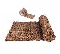 Touguqing Red de Camuflaje Militar 2 Capas Red de Camuflaje del Desierto 2x3m 3x4m 5x6m 6x8m con Cinta de Camuflaje para Caza Ocultarse Toldo Exterior Decoración Jardín Gazebo(Size:4×5M/13.1×16.4FT)