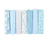 TOUISEDGI Cotton Batiks DIY Cloth Set Elegant Color and Flower Pattern Craft Supplies for Cushion Cover Wallet Making Household Sewing (50 * 50cm)
