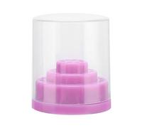 TOUISEDGI Nail Drill Bit Case Holder 48 Slots Manicure Tool Organizer Display Stand Purple Plastic (Violeta)