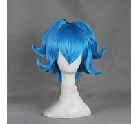 Touken Ranbu en línea Sayosamonji Cosplay peluca azul pelo sintético corto la danza de la espada Touken Ranbu Anime disfraz pelucas Perucas KUZZ9325