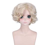 Touken Ranbu Online Gokotai Peluca rizada corta Cosplay Disfraz Pelo sintético resistente al calor Hombres Mujeres Pelucas PL-573