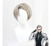 Touken Ranbu Peluca Cosplay en línea Sanchoumou Gris Corto Sintético Resistente al calor Halloween Juego de roles Pelucas