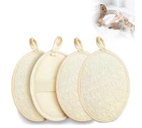 Toulifly Esponja Exfoliante Corporal, Esponja de Lufa, Esponja Ducha, Esponja de Baño Natural, Guante Exfoliante Corporal, Limpieza Profunda del Cuerpo, para Hombres y Mujeres(4 Piezas)