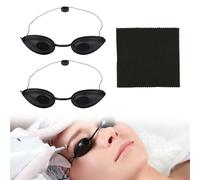 Toulifly Gafas de Bronceado, Gafas de Bronceado de Seguridad, 2 pieza Gafas de Bronceado Ajustables, Gafas de Bronceado UV para Tratamiento Cosmético con Láser, Depilación IPL, Protección UV