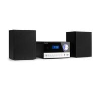 Toulon Micro HiFi Sistema estéreo Compacto con Bluetooth, CD, USB, Radio FM Digital con 30 presets, Altavoces Bass Reflex, Mando a Distancia, Reloj y Pantalla LCD