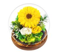 Touloube Regalo De Girasol del Día de la Madre, Regalos Mujer,Girasoles Infinitos Eternos De Cristal,Flores Regalo De Cumpleaños Inspirador del Sol para Mamá Esposa Abuela Maestra Novias