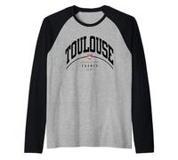 Toulouse Francia Viaje Familiar Francia Toulouse Souvenir Camiseta Manga Raglan