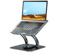 tounee Soporte para Portatil con Base giratoria de 360°, Altura Regulable, Soporte de Escritorio para de hasta 22 Libras, Compatible con Todos los portátiles, Gris