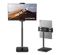 tounee Soporte para Tablet Ajustable, soporta 1,6 kg, Altura hasta 18'', Compatible con iPad Pro 12.9, Surface Pro y Dispositivos de 4,7 a 15,6 Pulgadas (iPad, iPhone, Kindle) -Negro