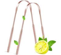 Tounge - Limpiador raspador (2 unidades) - Reduce el mal aliento (grado médico), el mejor limpiador raspador de cobre - Excelentes raspadores de lengua de cobre para adultos
