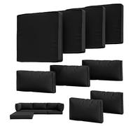 Tounosnt Juego de 5 fundas de cojín para sillas de exterior, impermeables, antidecoloración, 9 unidades, para patio, protector de muebles de exterior (solo funda)