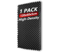 TOUO 1 paquete de espuma acústica, paneles de espuma a prueba de sonido de 120 x 60 x 5 cm, paneles de caja de huevos de alta densidad resistentes al fuego para estudio, oficina, cine en casa, control