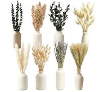 Touosy 100 Piezas Pampas Secas Decoracion, Flores Secas con Eucalipto Preservado Flores Secas Naturales Decoracion Hogar Estilo Bohemio para Mesa de Comedor Boda Decoración para Fiestas