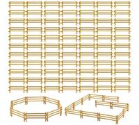 Touosy 100 Piezas Vallas de Juguete para Animales Mini Valla de Plástico Accesorios Caballos Juguetes para Niños a Partir 3 Años, Actividades Padres e Hijos, Juego Mini Valla Bricolaje