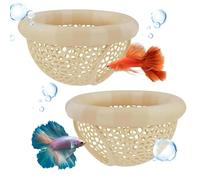 Touosy 2 Piezas Acuarios, Refugio Decorativo para Cuevas, Mejora la Estética de los Tanques Peces Cueva Flotante para Acuario, Escondite Flotante Multifuncional Refugio Peces Diseño Compacto