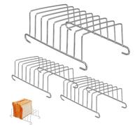 Touosy 3 Piezas Rejilla Air Fryer Soportes para Tostadas de Acero Inoxidable 201ss, Soporte Rectangular para Freidora de Aire Capaz de 8 Rebanadas de Pan, Resistente al Calor Versátil