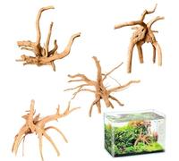 Touosy 4 Piezas Tronco Acuario Troncos Madera Decoracion, Troncos para Acuarios Plantas Acuario Naturales, 15-20CM Madera Flotante Immersible, Paesaje 3D para Peces Camarones Tortugas Terrarios