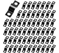 Touosy 60 Piezas Abrazaderas Metalicas, Abrazaderas en U Metal, Abrazadera Tubo 2 Agujeros Soportes en Forma de U Resistente Abrazadera Metalica para Cables Tuberías de Gas Tuberías de Agua (6 MM)