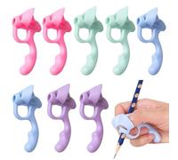Touosy 8 Piezas Adaptador Lapiz Para Niños Protector Dedo Lápiz Herramienta de Corrección Postura de Escritura para Aprendizaje Niños Adultos Zurdos Diestros Regalos Vuelta al Cole