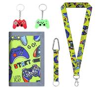 Touosy Cartera Niño Tarjetero Hombre Wallets for Men Riñonera Plegable con Llavero Ccartera Juvenil Chico Regalo para Niños y Niñas de Cumpleaños Regalos para el Regreso a la Escuela (Verde)