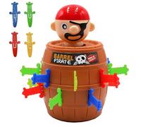 Touosy Juegos de Mesa 4 Años 16 Espadas Juguete Juguetes Sorpresa Juegos a Pueba de Caídas JuegoPirata Bbarril Divertida Aventura Mini Juego Des Piratas para Niños a Partir 4 Años (Pequeño)