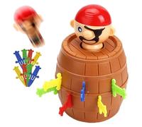 Touosy Juegos de Mesa 4 Años 24 Espadas Juguete Juguetes Sorpresa Juegos a Pueba de Caídas JuegoPirata Bbarril Divertida Aventura Mini Juego Des Piratas para Niños a Partir 4 Años (Grande)