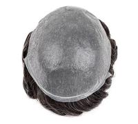 Toupee de cabello humano de 0,03 mm HD de poliéster fino para hombre, línea capilar natural, sistema de repuesto para hombre (7 x 10)