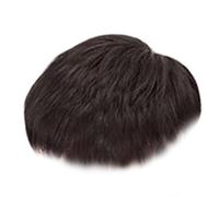 Toupee - Extensiones de cabello corto de repuesto para uso diario, extensiones de cabello corto para hombre, añade volumen, color negro