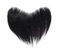 Toupee para hombre, cabello humano negro natural, reemplazo de línea capilar en forma de V, 2.4 pulgadas de largo