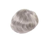 Toupee para Hombres #580 Sistema de peluquín cabello humano liso for hombre, transpirable, monofilamento y piel PU, prótesis capilar masculina